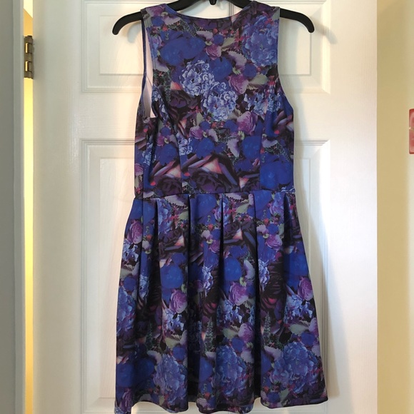 Aqua Dresses & Skirts - ⚜️ 🟣🟡🟢 Aqua purple hydrangea dress size M